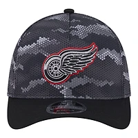 Casquette New Era Zero Dark 39THIRTY Flex noire pour homme, Detroit Red Wings