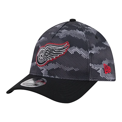 Casquette New Era Zero Dark 39THIRTY Flex noire pour homme, Detroit Red Wings