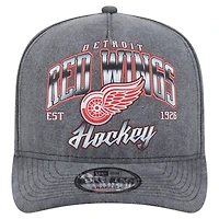Casquette pré-courbée 9FIFTY à visière snapback Detroit Red Wings de New Era pour homme, couleur anthracite