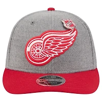 Men's New Era  Gray/Red Detroit Red Wings Wool Pin Low Profile 9FIFTY Snapback Hat