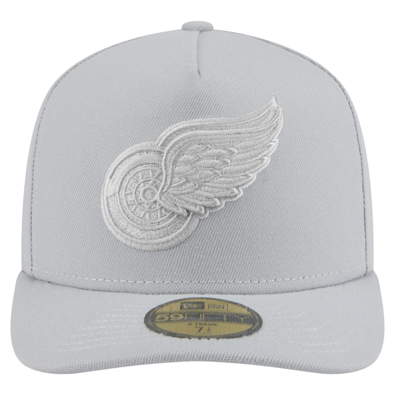 Casquette ajustée A-Frame 59FIFTY pour homme Detroit Red Wings de New Era gris