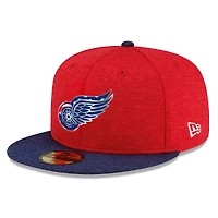 Men's New Era Heather Red/Navy Detroit Red Wings Americana 2-Tone 59FIFTY Fitted Hat
