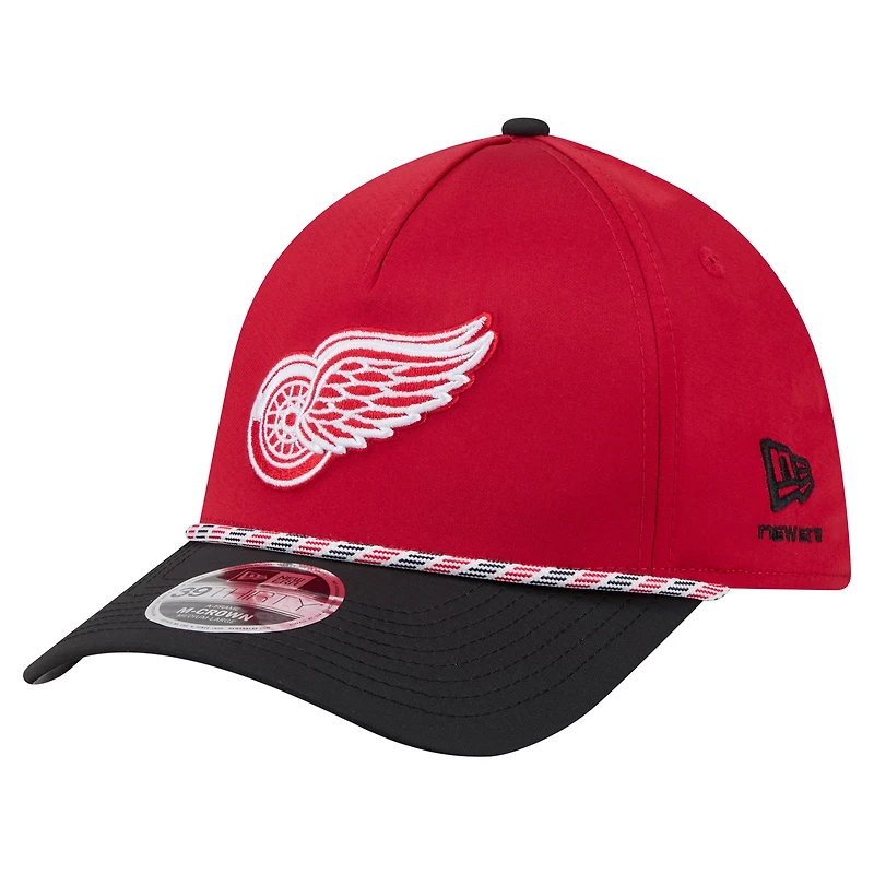 Men's New Era  Red/Black Detroit Red Wings 39THIRTY Two-Tone Featherweight M-Crown Flex Hat