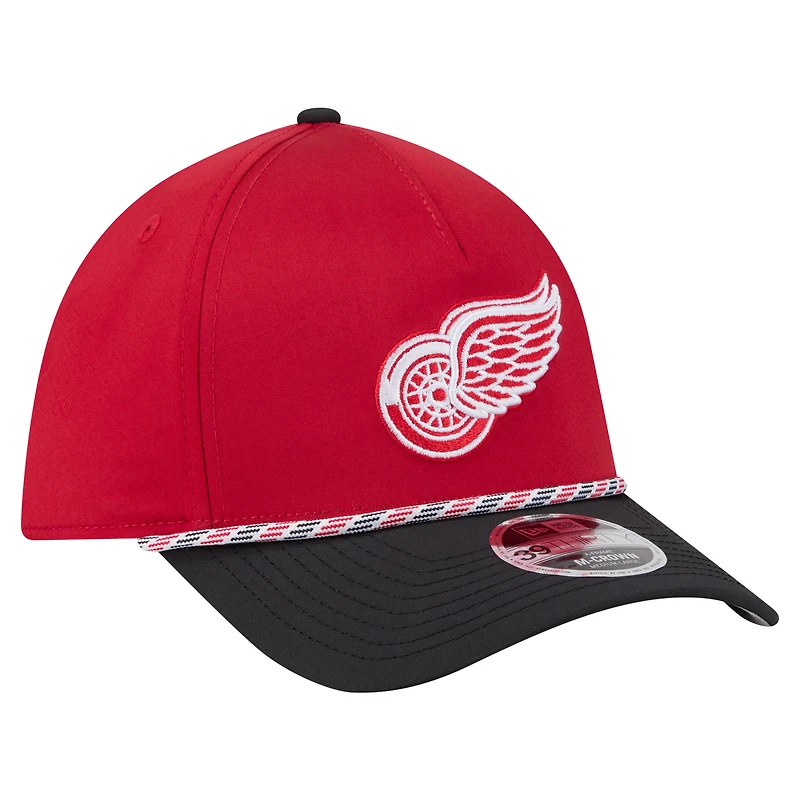 Men's New Era Red/Black Detroit Red Wings 39THIRTY Two-Tone Featherweight M-Crown Flex Hat