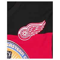 Men's New Era  Red/Black Detroit Red Wings Stanley Cup Champions Long-Sleeve Hockey Jersey Shirt
