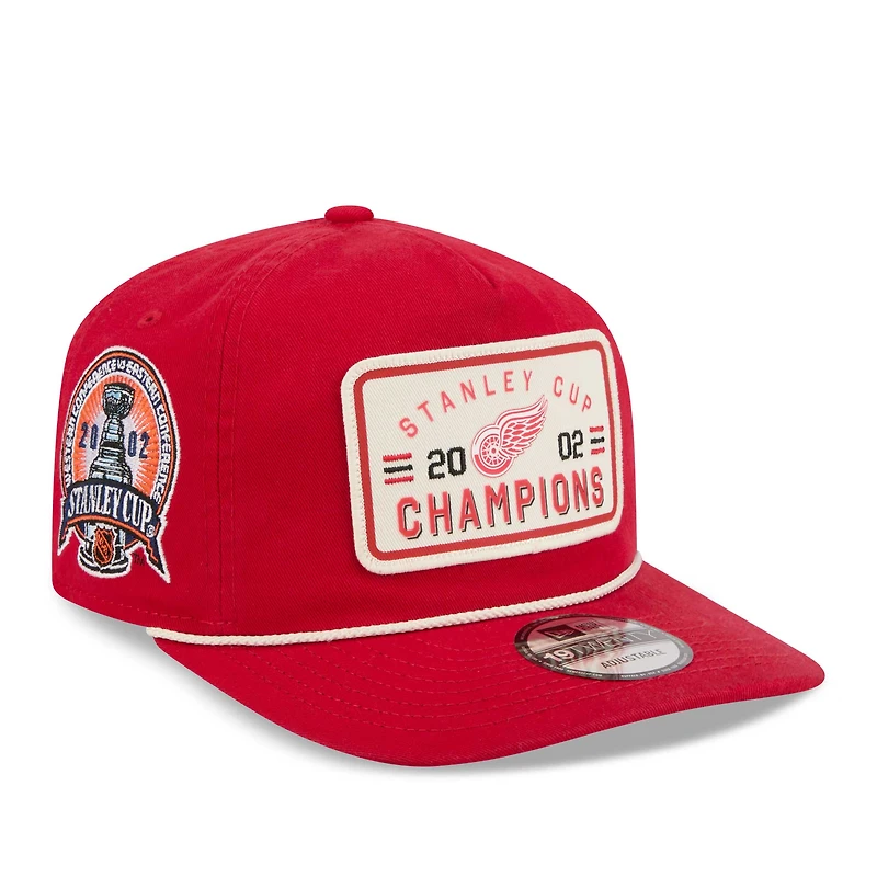 Men's New Era Red Detroit Red Wings 2002 Stanley Cup Champions 19TWENTY Adjustable Hat