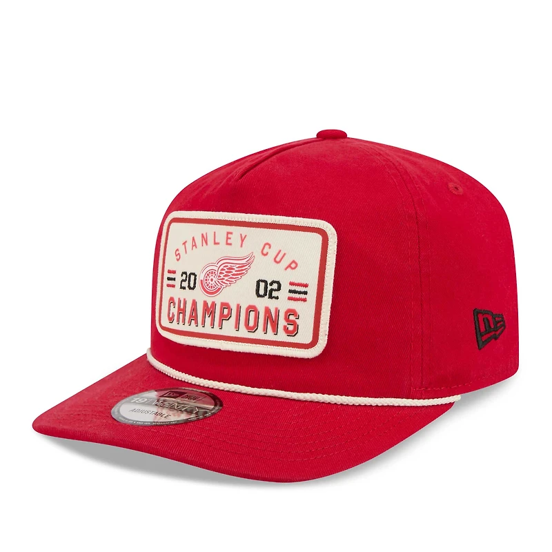 Men's New Era Red Detroit Red Wings 2002 Stanley Cup Champions 19TWENTY Adjustable Hat