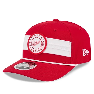 Casquette ajustable New Era rouge Detroit Red Wings, champions de la Coupe Stanley 2002, modèle 9SEVENTY