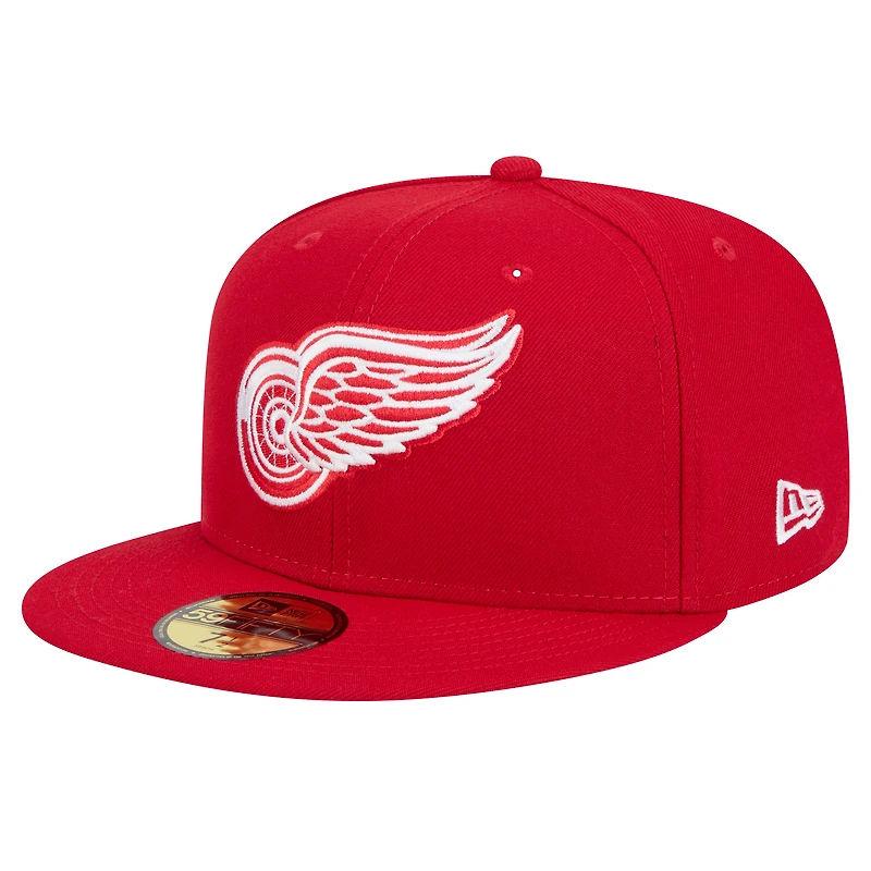 Casquette ajustée New Era rouge Detroit Red Wings Core 59FIFTY pour homme