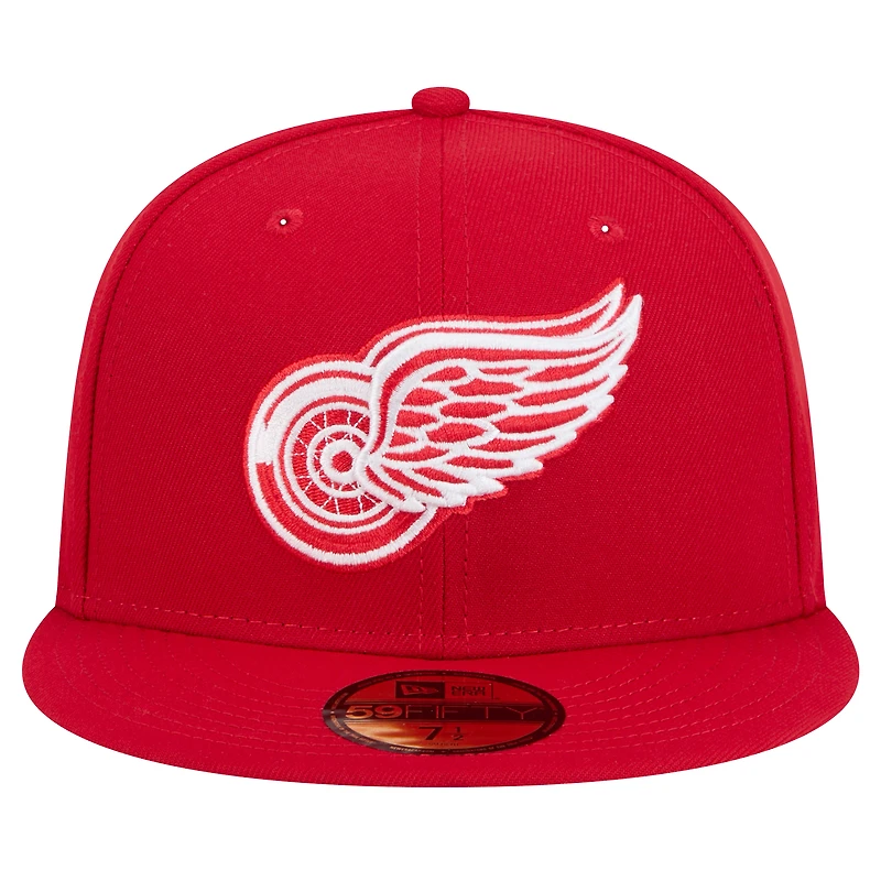 Men's New Era Red Detroit Wings Core 59FIFTY Fitted Hat