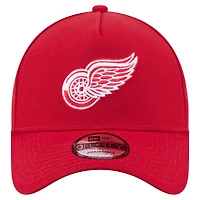 Men's New Era  Red Detroit Red Wings Core A-Frame 9FORTY Adjustable Hat