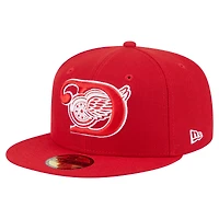 Men's New Era  Red Detroit Wings Deceptor 59FIFTY Fitted Hat