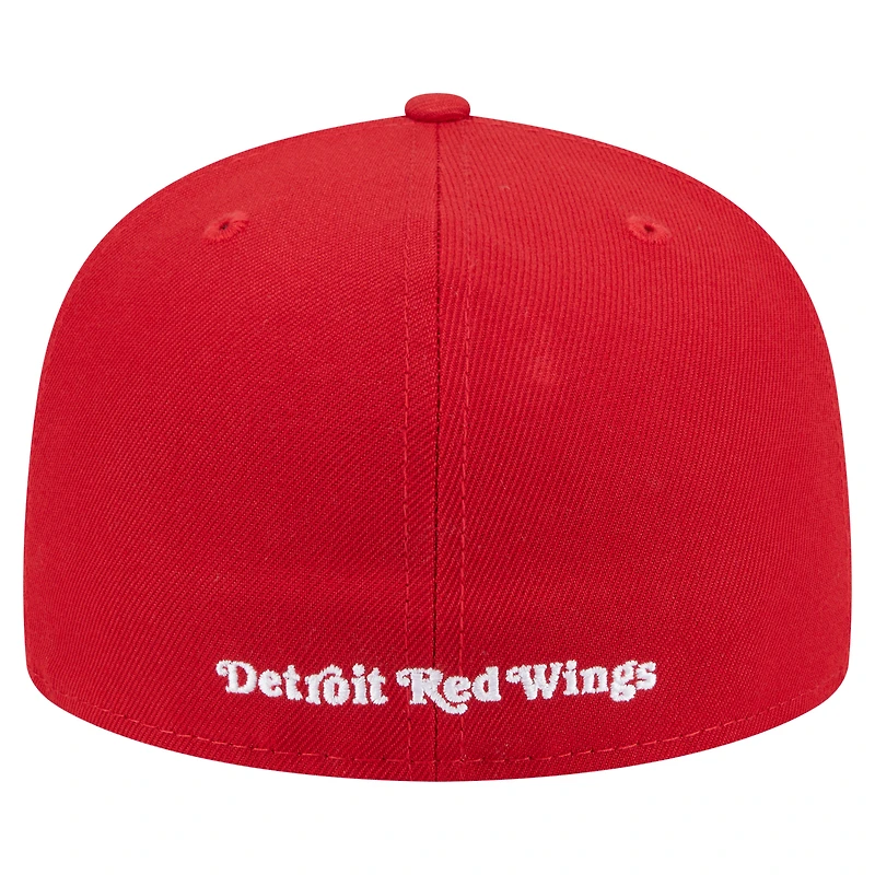 Casquette ajustée Deceptor 59FIFTY rouge des Red Wings de Detroit pour homme New Era