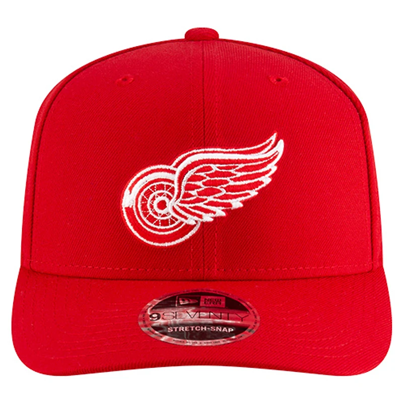 Casquette ajustable New Era rouge Detroit Red Wings Team Collection Basic 9SEVENTY pour homme
