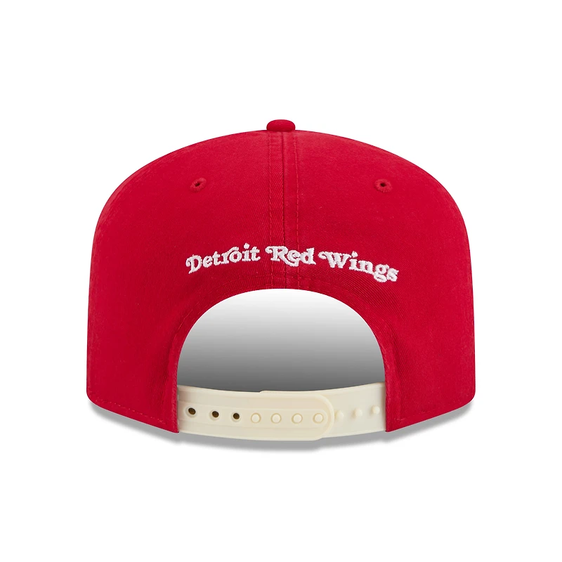 Men's New Era  Red Detroit Red Wings Throwback Stanley Cup Champions Side Patch 19TWENTY Adjustable Hat
