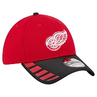 Casquette New Era rouge Detroit Red Wings Visor Hit 39THIRTY Flex pour homme