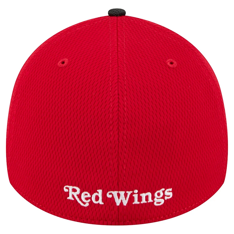 Casquette New Era rouge Detroit Red Wings Visor Hit 39THIRTY Flex pour homme