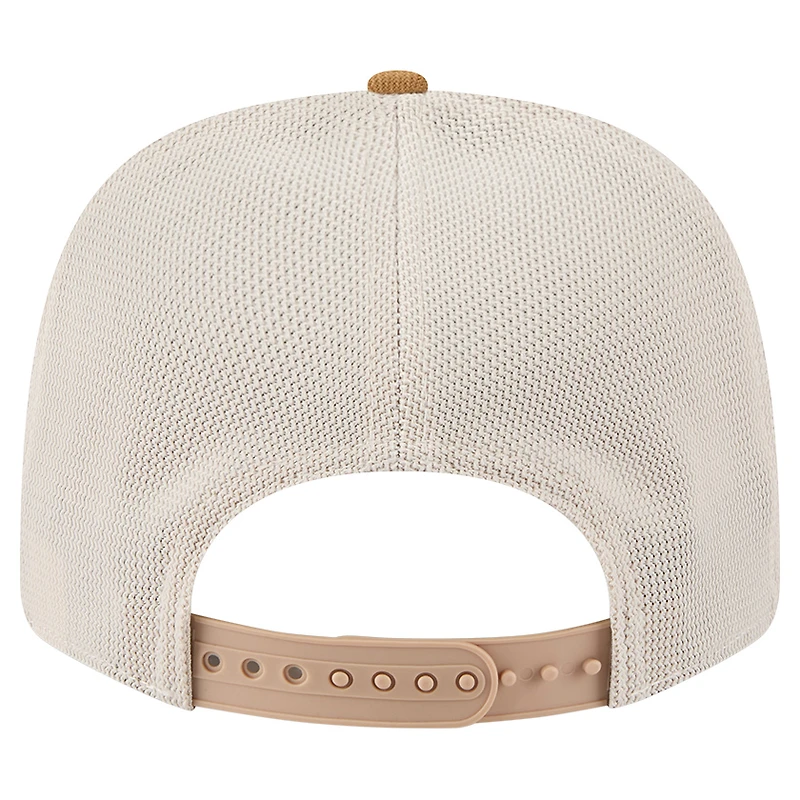 Men's New Era Tan/Light Brown Detroit Red Wings Two-Tone Trucker 9SEVENTY Stretch Snap Adjustable Hat