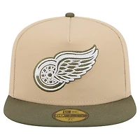 Men's New Era  Tan/Olive Detroit Red Wings Color Pack Two-Tone 59FIFTY A-Frame Fitted Hat