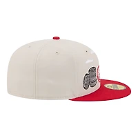 Men's New Era  Tan/Red Detroit Red Wings Localized City Icon 59FIFTY Fitted Hat