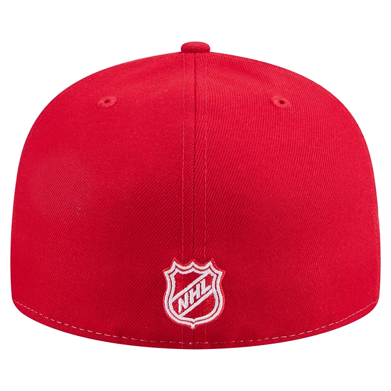 Men's New Era White/Red Detroit Red Wings Repeat Two-Tone 59FIFTY Fitted Hat