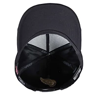 Men's Pro Standard  Black Detroit Red Wings Metallic Logo Pinch Front Adjustable Hat