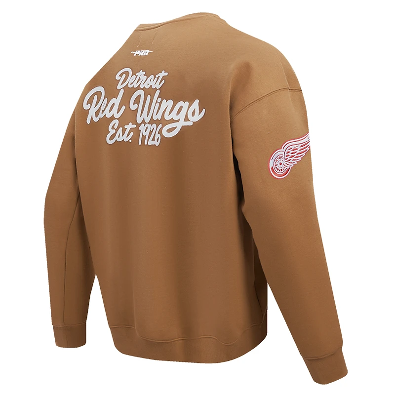Sweat-shirt à enfiler Pro Standard marron Detroit Red Wings Paint the City pour homme