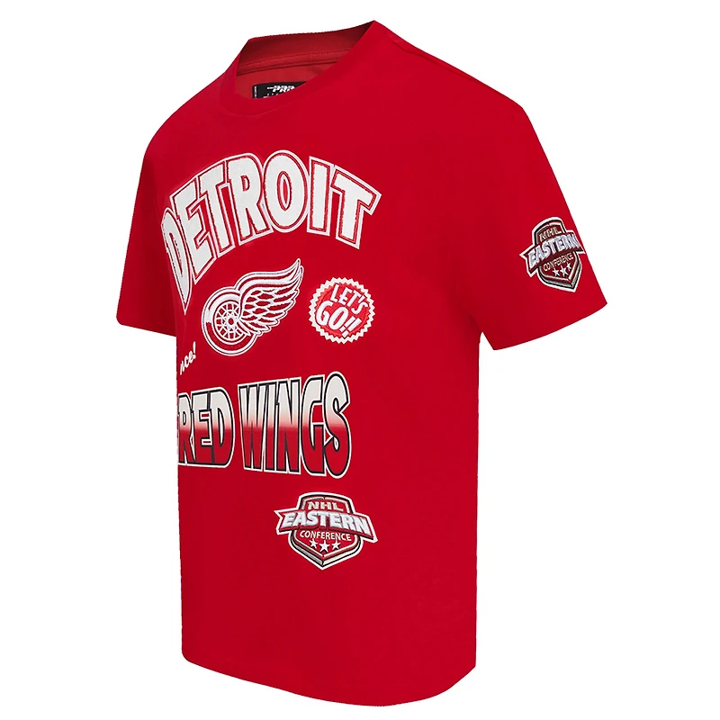 T-shirt rouge Pro Standard pour homme des Red Wings de Detroit