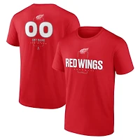 T-shirt de milieu terrain personnalisé pour homme des Red Wings Detroit