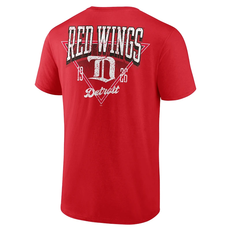 T-shirt rouge pour homme Detroit Red Wings Never Over