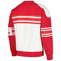 Sweat-shirt à col rond en polaire Starter White Detroit Red Wings Defense pour hommes