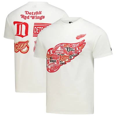 Men's Starter  White Detroit Red Wings Logo Collage T-Shirt
