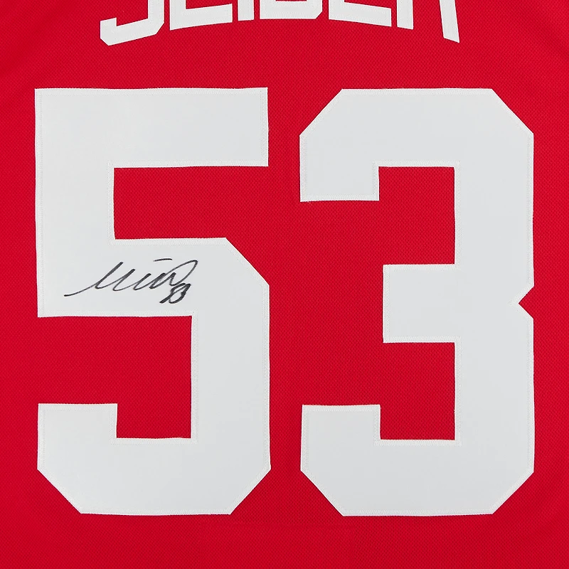 Maillot premium Red Fanatics autographié par Moritz Seider des Red Wings de Detroit
