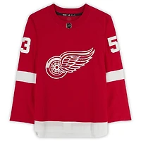 Maillot authentique adidas autographié par Moritz Seider Red Detroit Red Wings