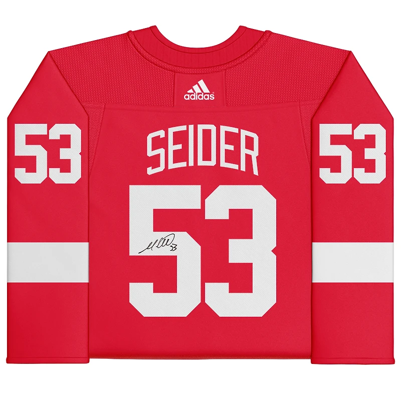 Moritz Seider Red Detroit Red Wings Autographed adidas Authentic Jersey