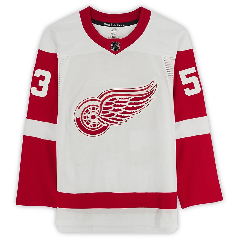 Maillot authentique adidas autographié par Moritz Seider des Red Wings de Detroit blanc