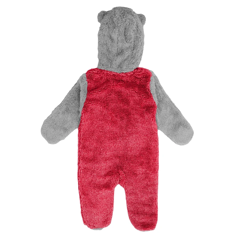 Dormeuse à fermeture éclair complète en polaire pour nouveau-né et nourrisson des Red Wings de Detroit Game Nap Teddy