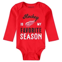 Ensemble 3 pièces pour nouveau-né et bébé par Erin Andrews Detroit Red Wings Turn Me Around, combinaison pantalon