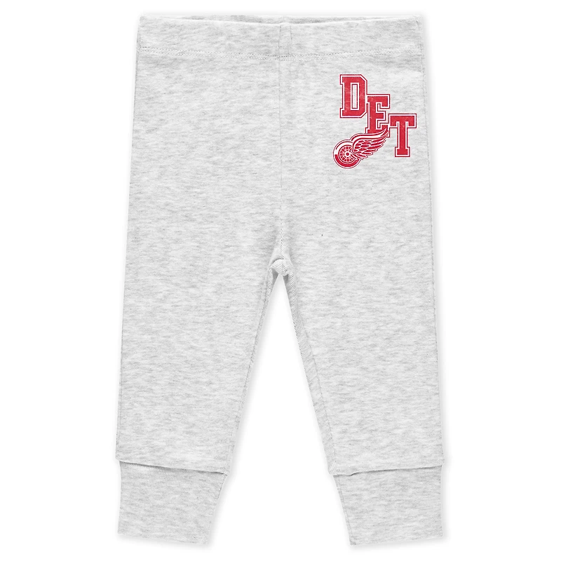 Ensemble 3 pièces pour nouveau-né et bébé par Erin Andrews Detroit Red Wings Turn Me Around, combinaison pantalon