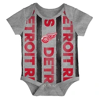 Ensemble de trois bodies pour nouveau-né des Detroit Red Wings Loyal Buddies