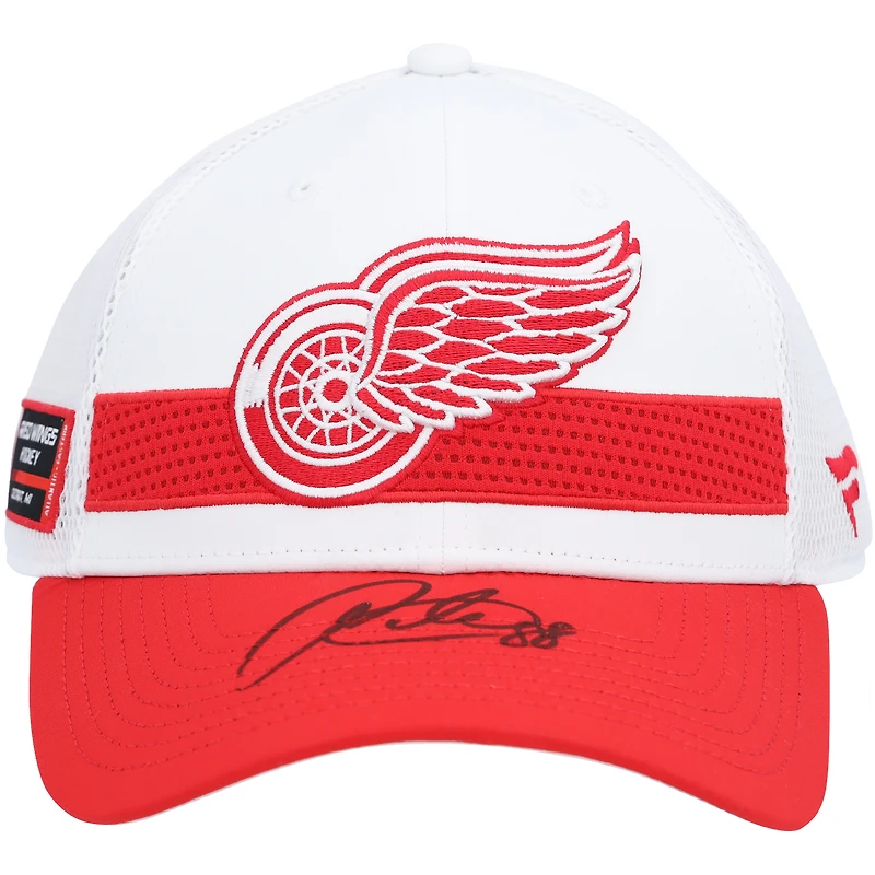 Casquette blanche dédicacée Fanatics Draft des Red Wings de Detroit de Patrick Kane