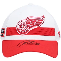 Casquette blanche dédicacée Fanatics Draft des Red Wings de Detroit de Patrick Kane