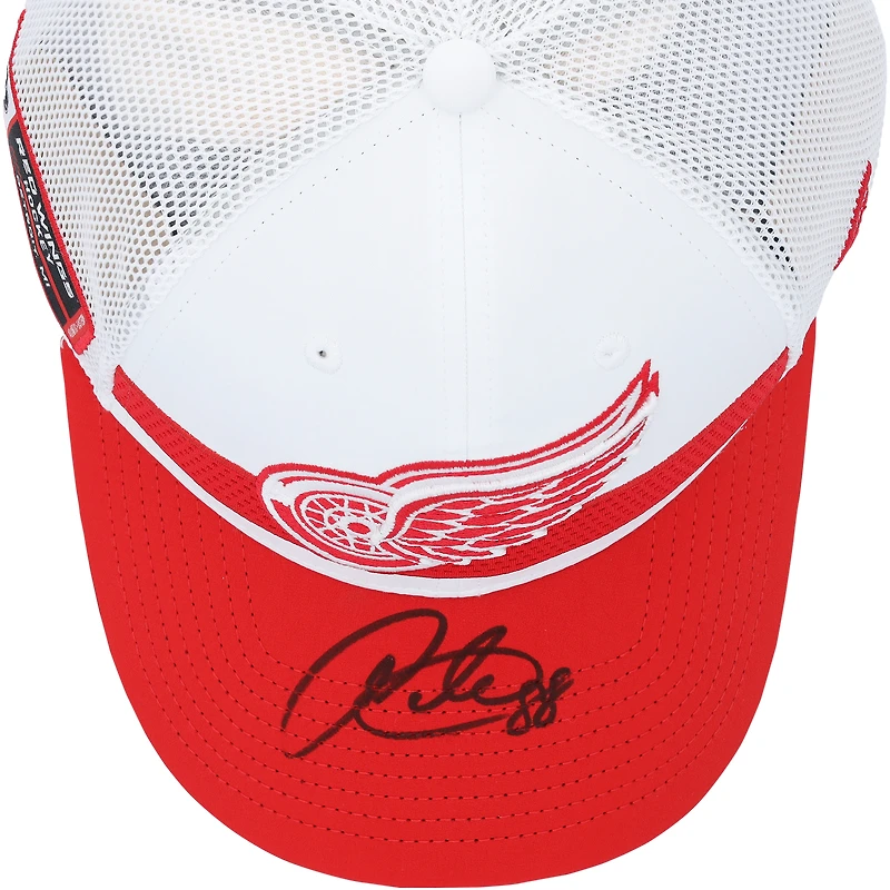 Casquette blanche dédicacée Fanatics Draft des Red Wings de Detroit de Patrick Kane