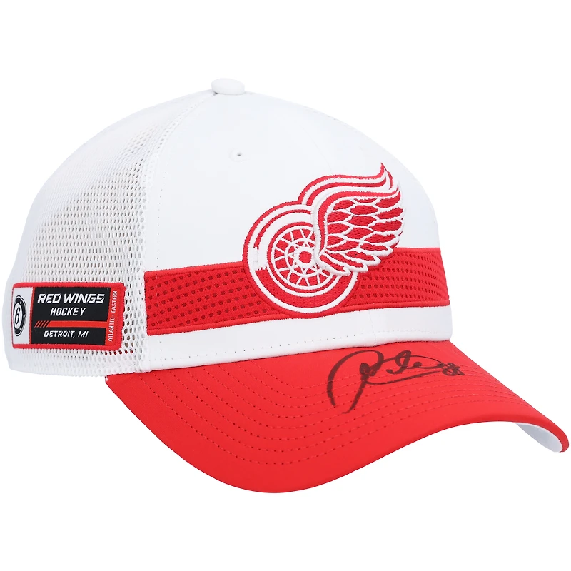 Casquette blanche dédicacée Fanatics Draft des Red Wings de Detroit de Patrick Kane