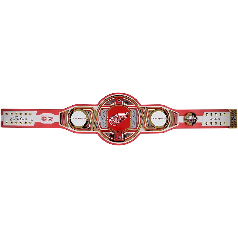 Ceinture de titre WWE Legacy autographiée par Patrick Kane Detroit Red Wings avec inscription « Showtime