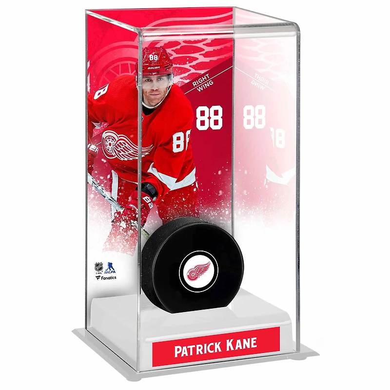 Vitrine de luxe pour rondelles de hockey des Red Wings de Détroit de Patrick Kane