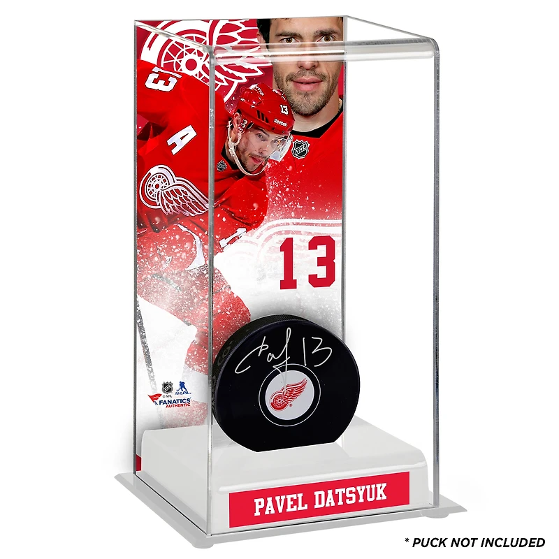 Étui de luxe pour rondelles de hockey de grande taille des Red Wings de Detroit de Pavel Datsyuk