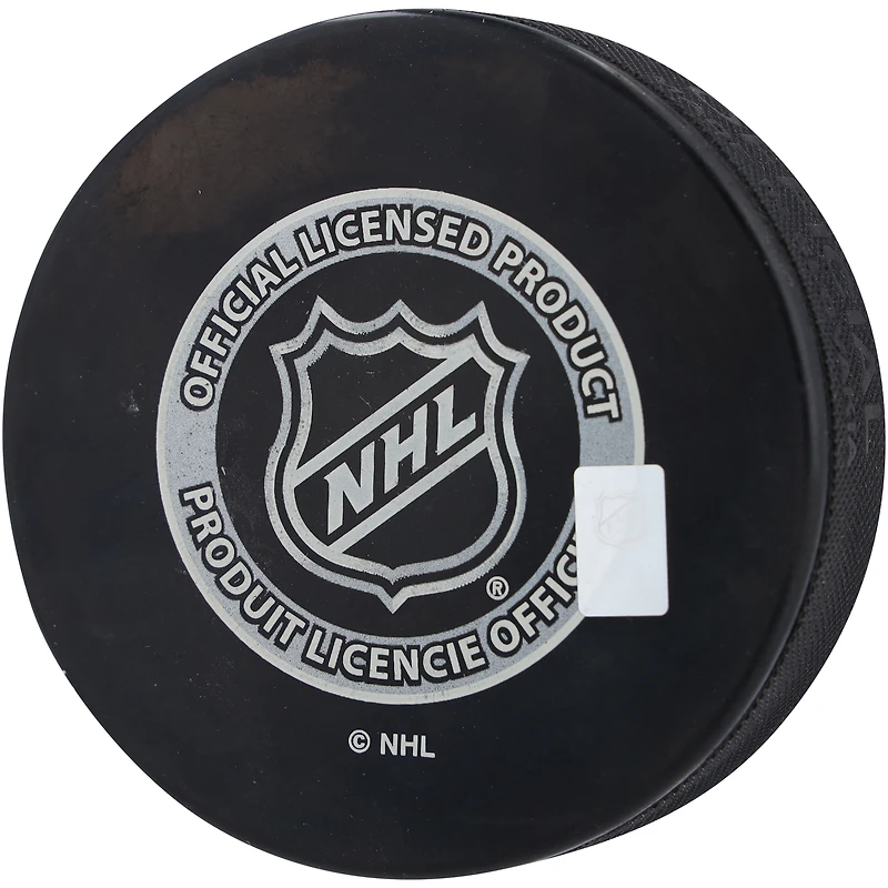 Rondelle de hockey autographiée par Simon Edvinsson des Red Wings de Détroit lors du repêchage de la LNH 2021