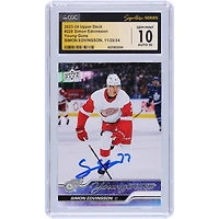 Carte de recrue autographiée 10/10 2023-24 Upper Deck Series 1 Young Guns #228 CGC Fanatics Witnessed Detroit Red Wings