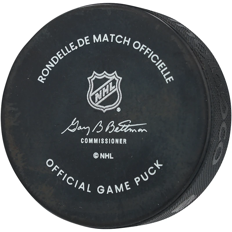 Simon Edvinsson Detroit Red Wings Autographed Official Game Puck with "Hockeytown" Inscription